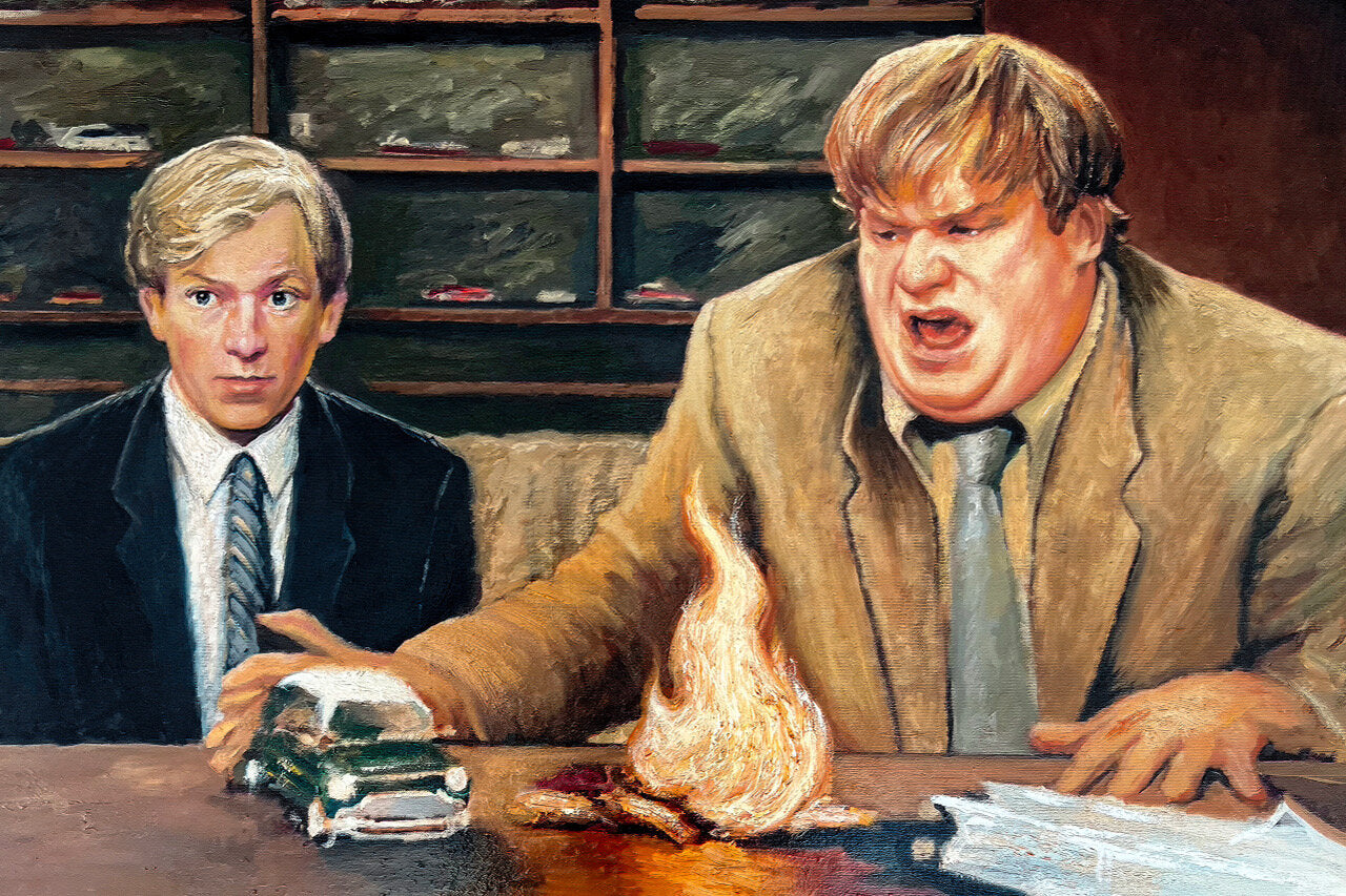 In Comes the Meat Wagon - Tommy Boy Art Print - Signed