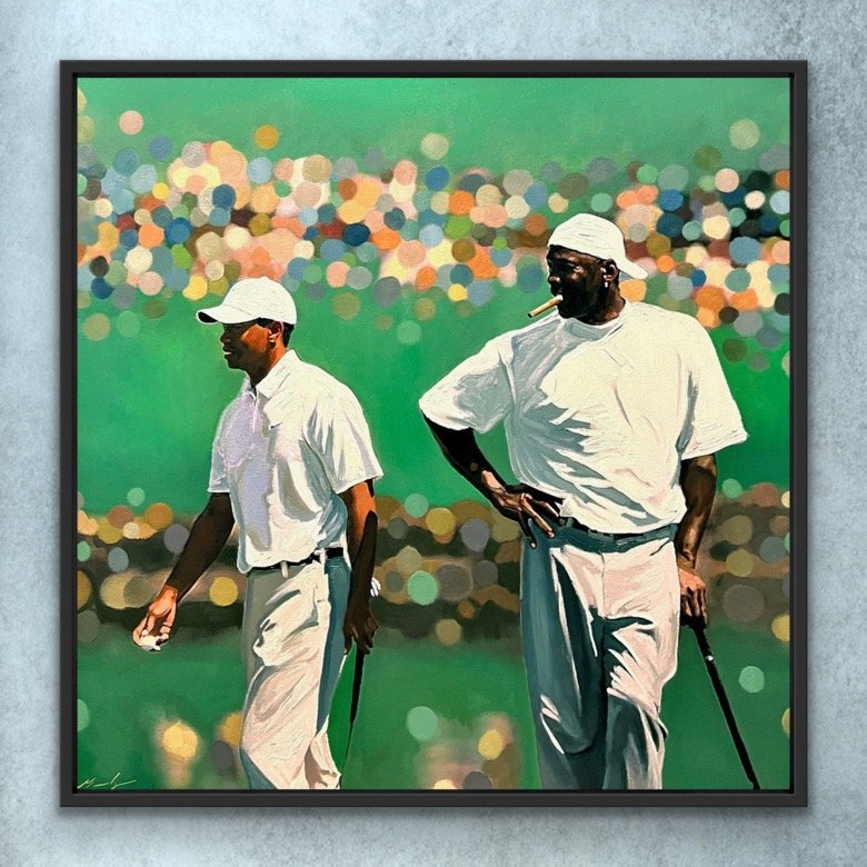 Legends on the Links - TIGER WOODS & MICHAEL JORDAN ART