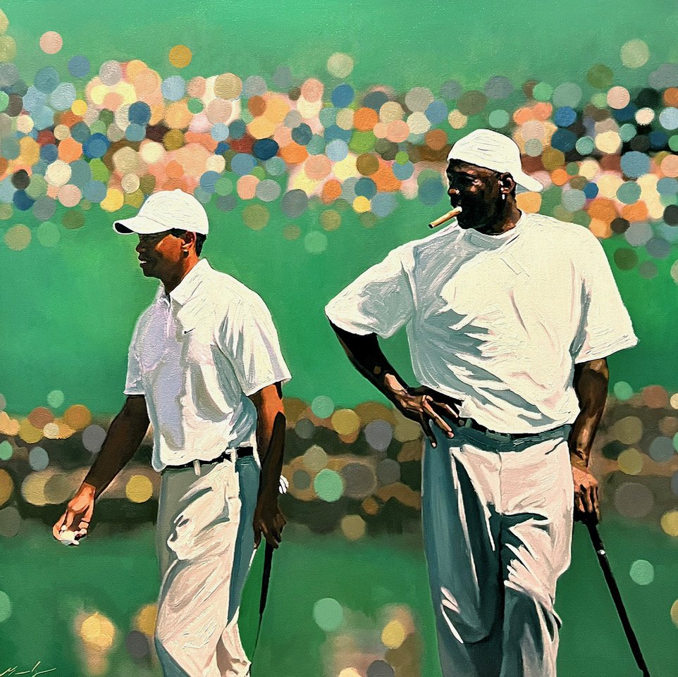 Legends on the Links - TIGER WOODS & MICHAEL JORDAN ART