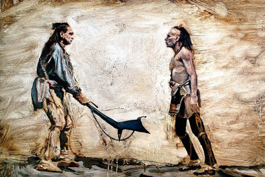 The Death Of Magua - The last of the Mohicans Art Print