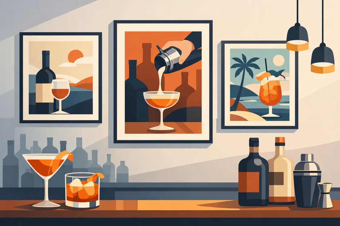 Bar Decor Art Prints That Earn Their Pour