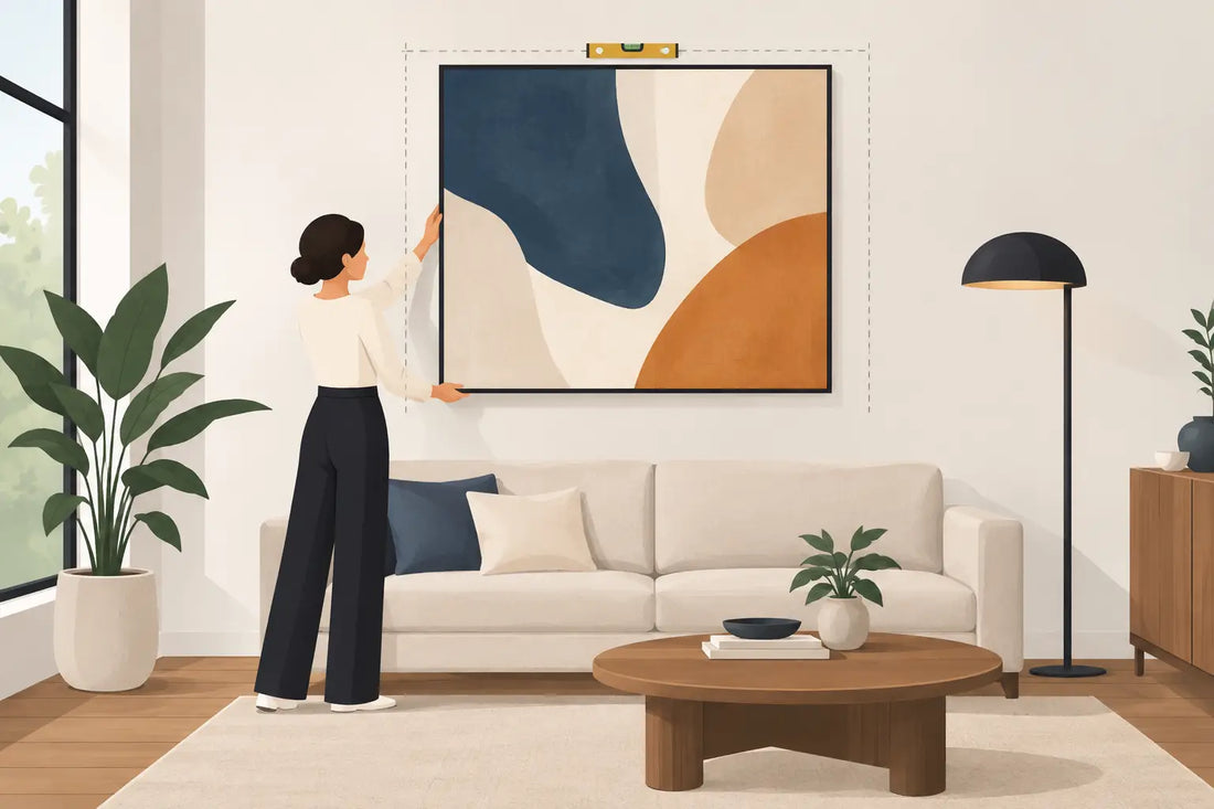 How to Hang Oversized Art Without Wall Regret