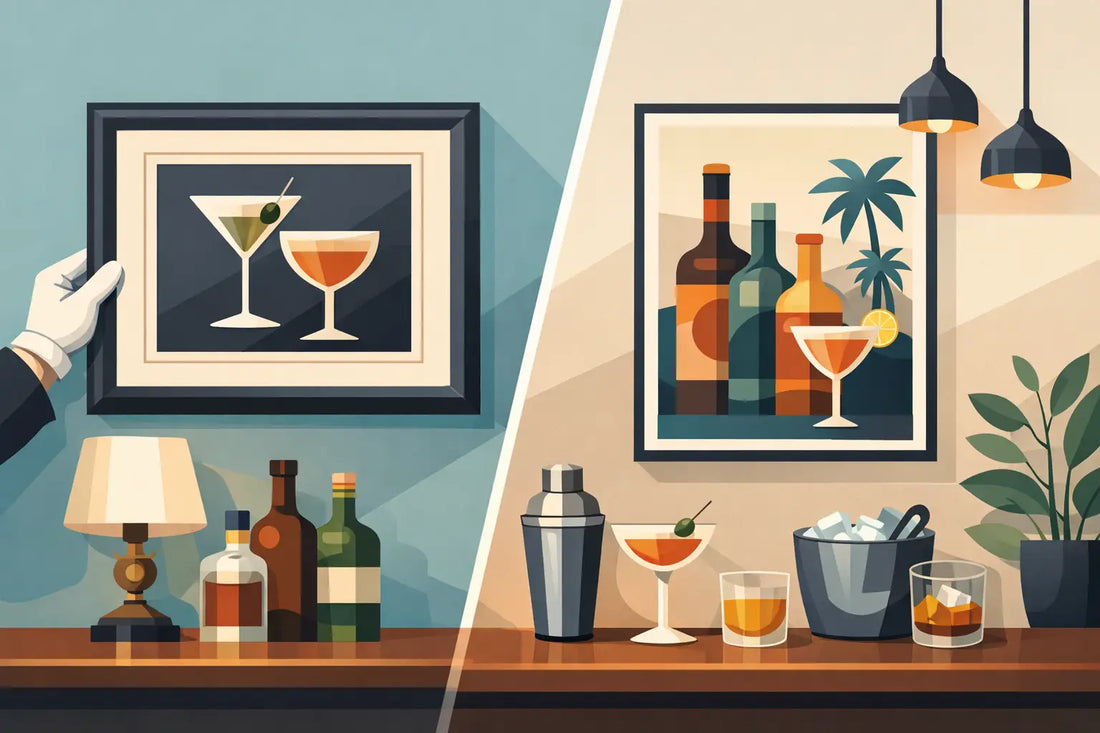 Signed Prints vs Posters for Your Home Bar